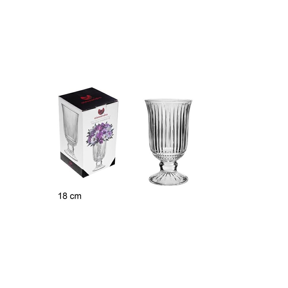 VASO IN VETRO VERONA MODELLO B 18 CM